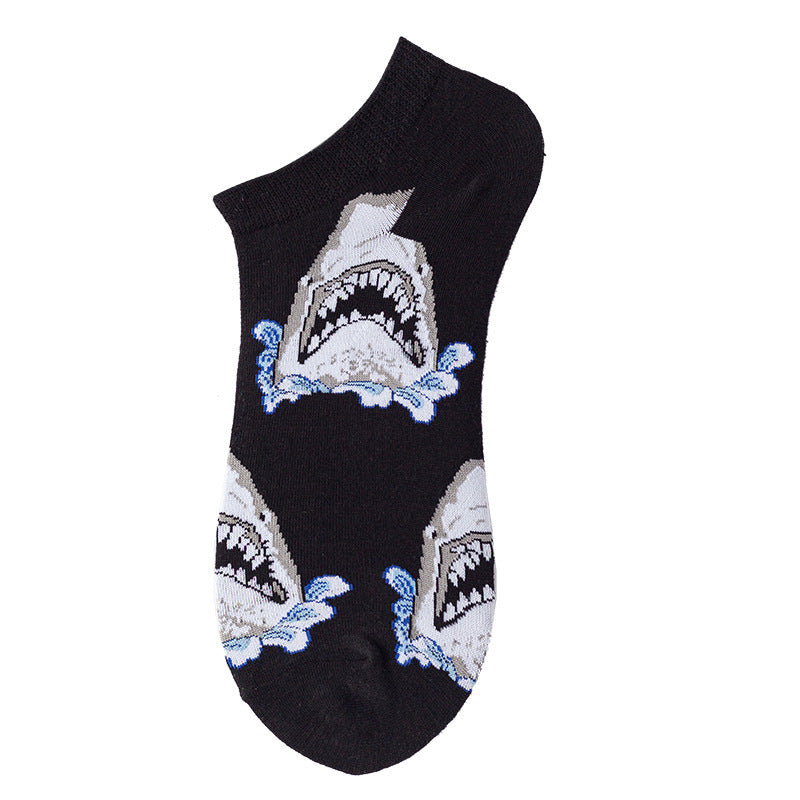 Women's Shallow Mouth Oil Painting Avocado Socks