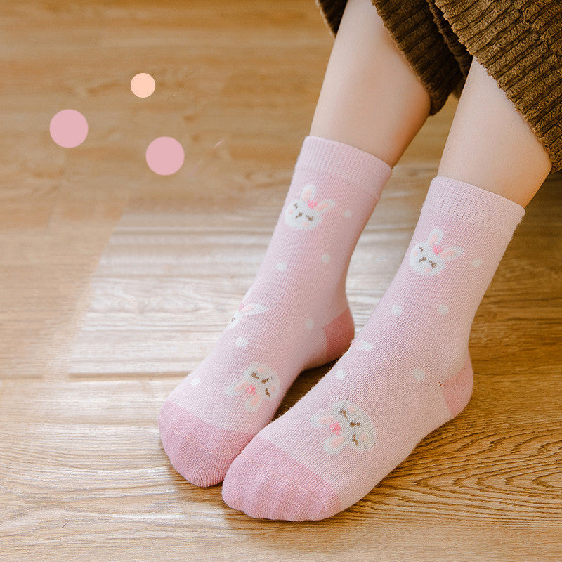 New Cartoon Rabbit Cute 1-12 Year Old Student Socks