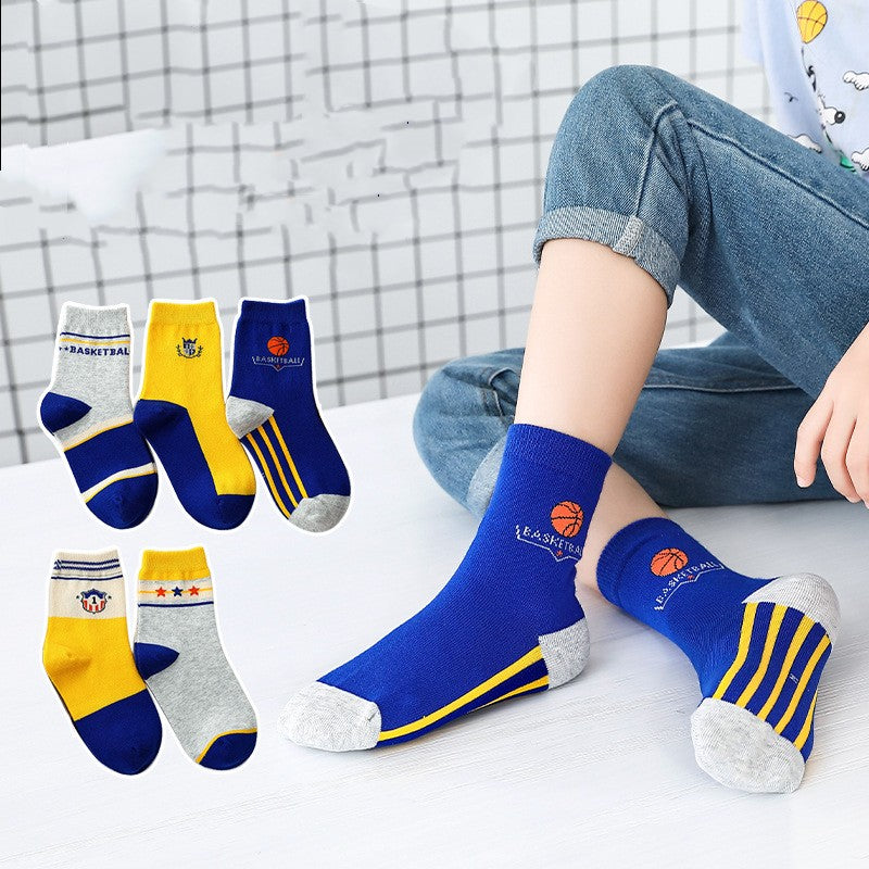 Children's Socks Combed Cotton Students Boneless Middle Tube