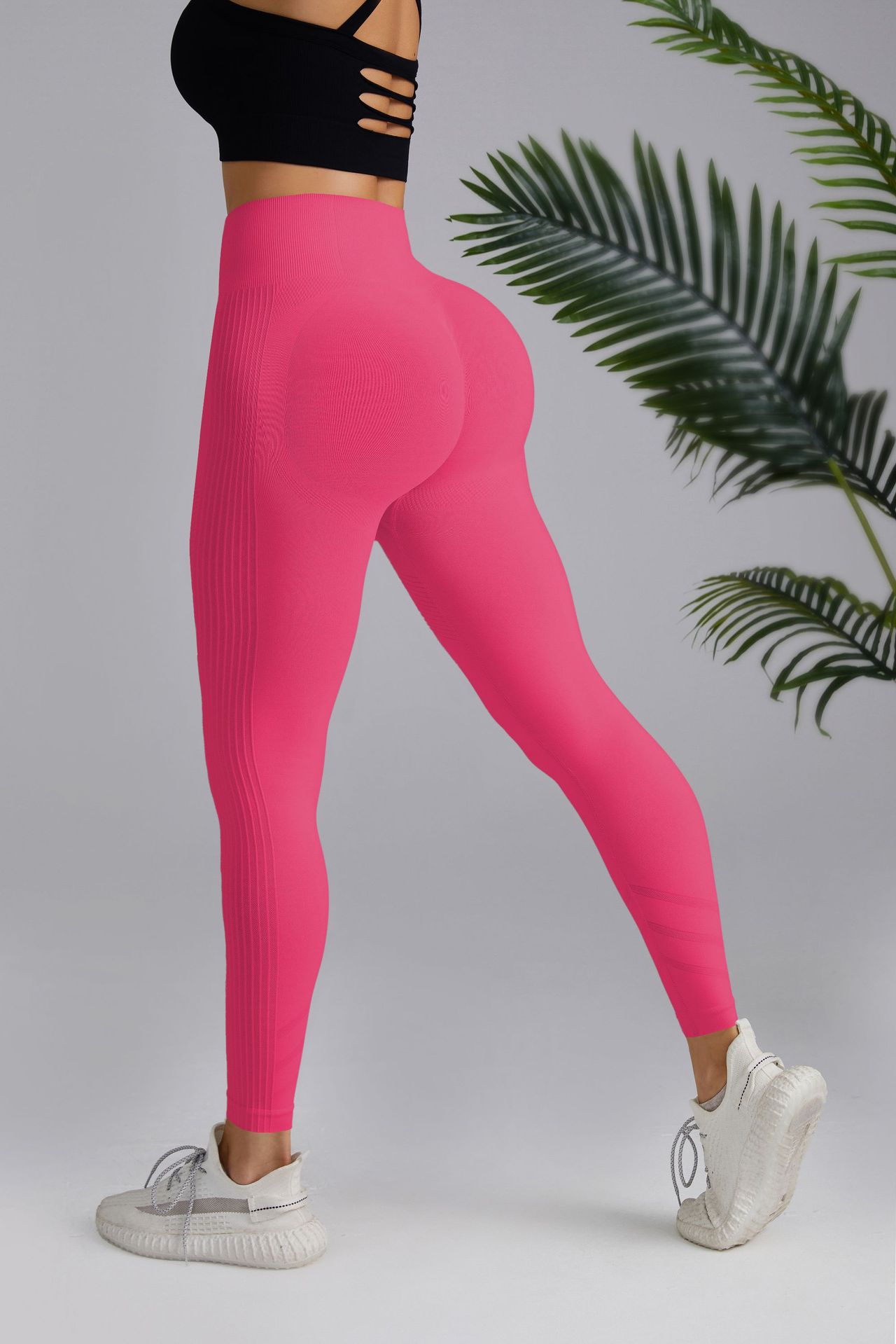 High-Waisted Tummy-Control Butt-Lifting Yoga Pants For Women Tight-Fitting Fitness Leggings