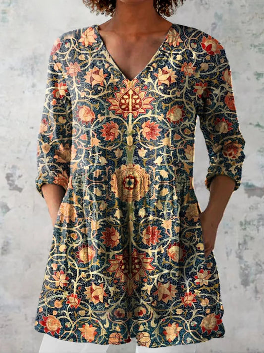 Women's Digital Printed Round Neck Short Sleeve T-shirt