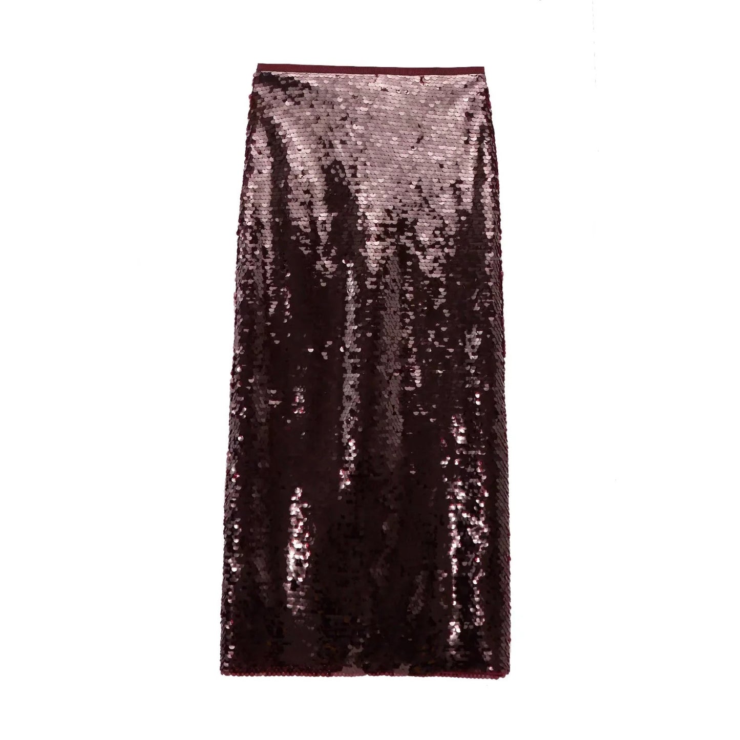 Women's Solid Color Party Shiny High Waist Sequined Skirt