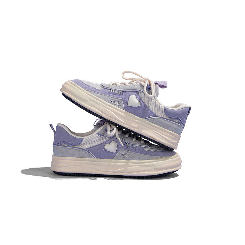 Sweet And Cool Girl Purple Heart Casual Shoes