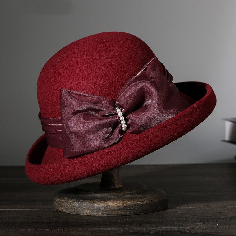 Autumn Winter Retro All-matching Woolen Bucket Hat