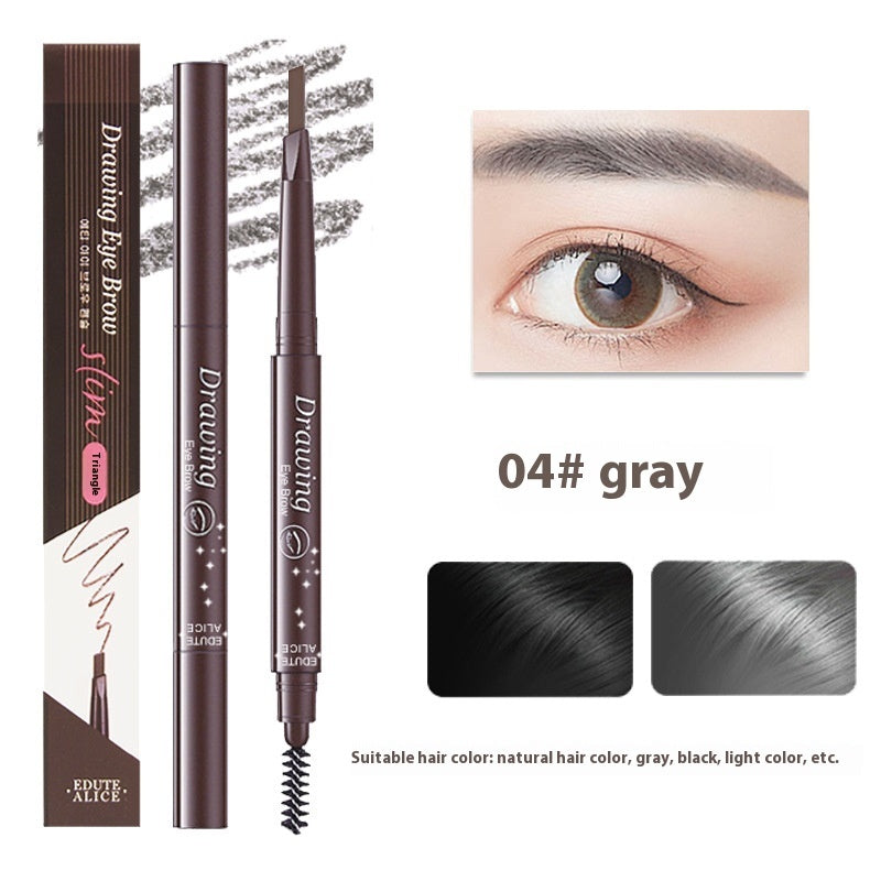 Ultra-fine Triangle Double-headed Eyebrow Pencil Automatic Rotation