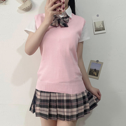 Fashionable V-neck Pullover Knit Vest For Early Spring