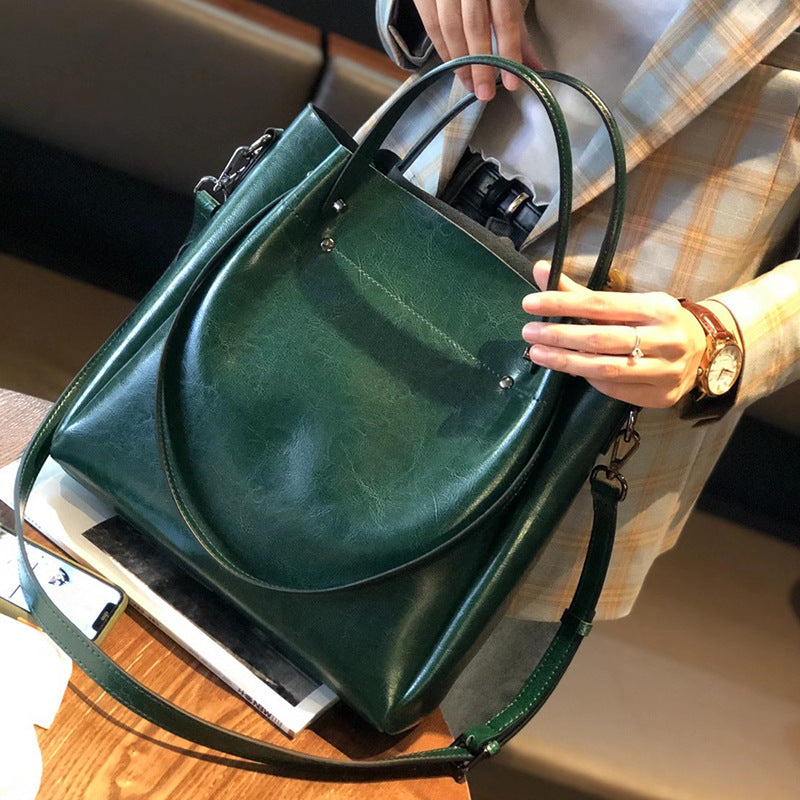 Genuine Leather High-grade Large Capacity Shoulder Bag