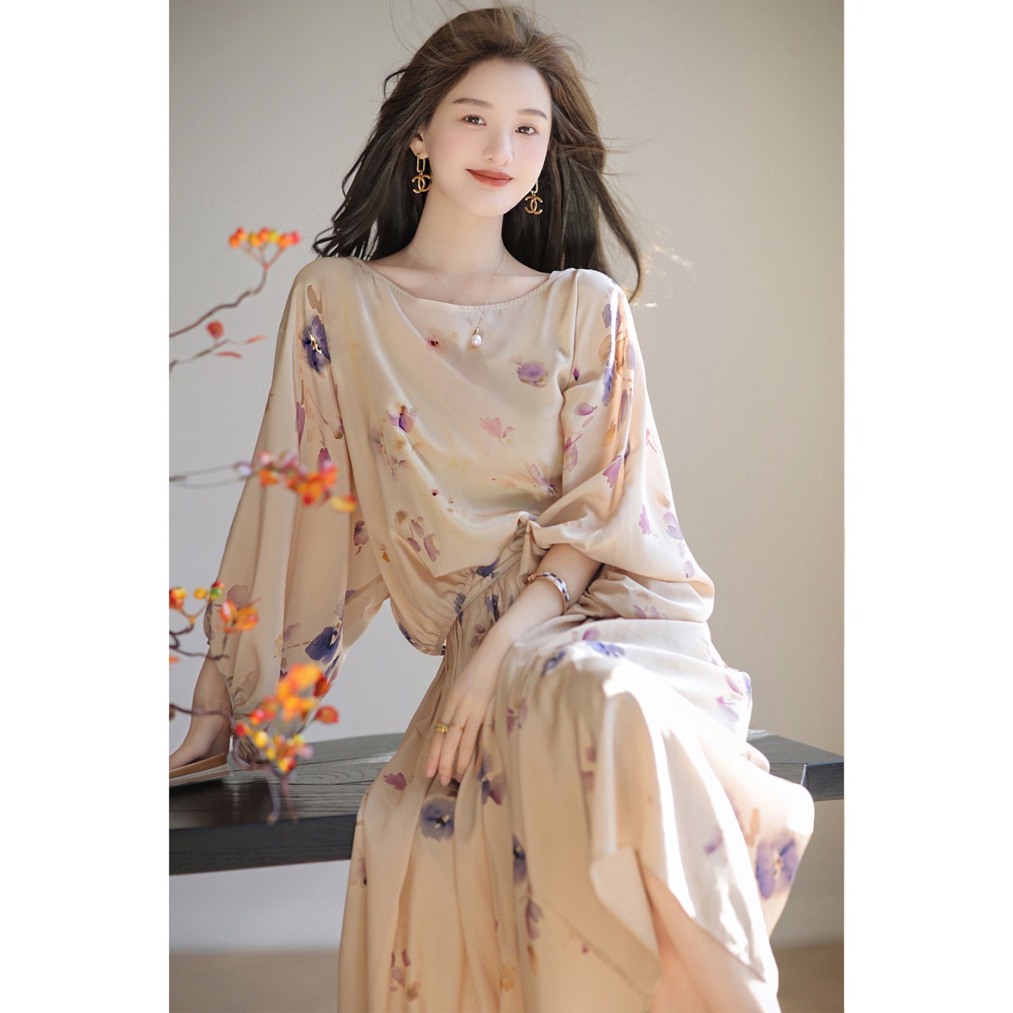 Fairy Tea Break Long Sleeve Dress