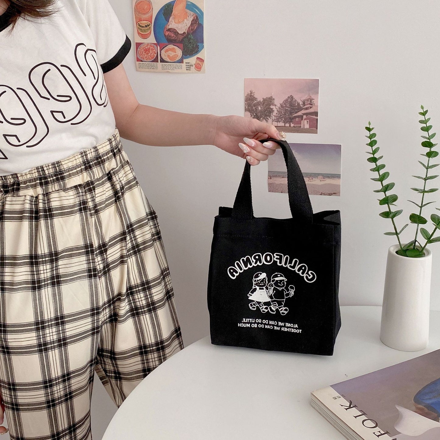 Cute Printed Bag Office Worker Lunch