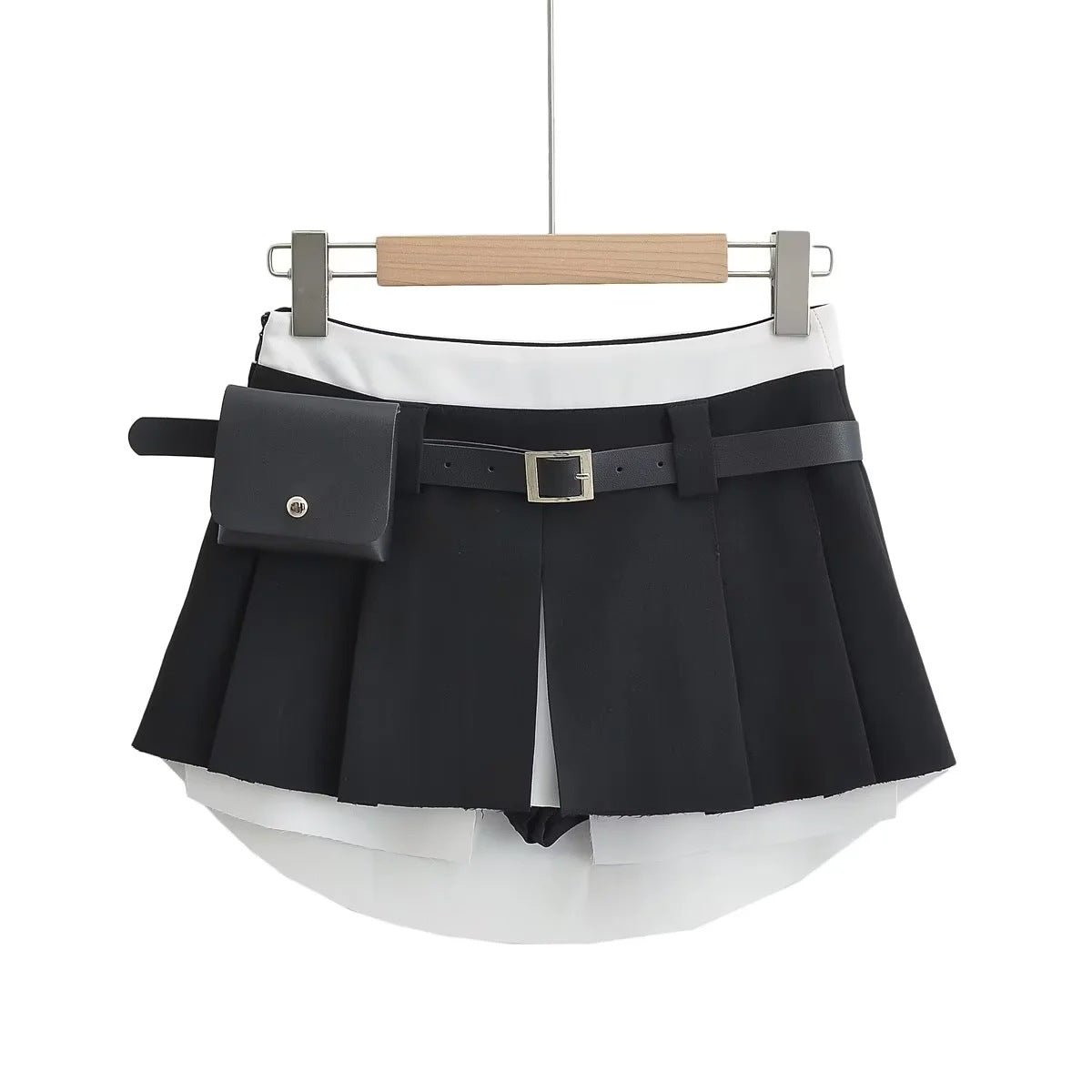 Low Waist Skirt Retro Hip-wrapped Pleated Skirt