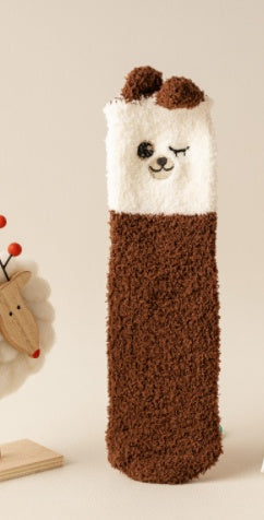 Three-dimensional Cartoon Soft Home Floor Socks In The Tube