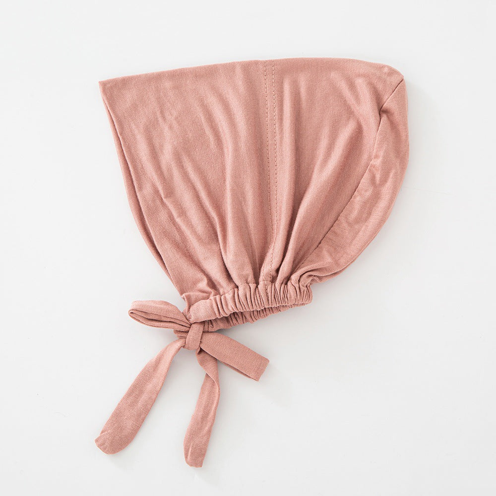 Women's Fashion Solid Color Lace-up Bottoming Hood