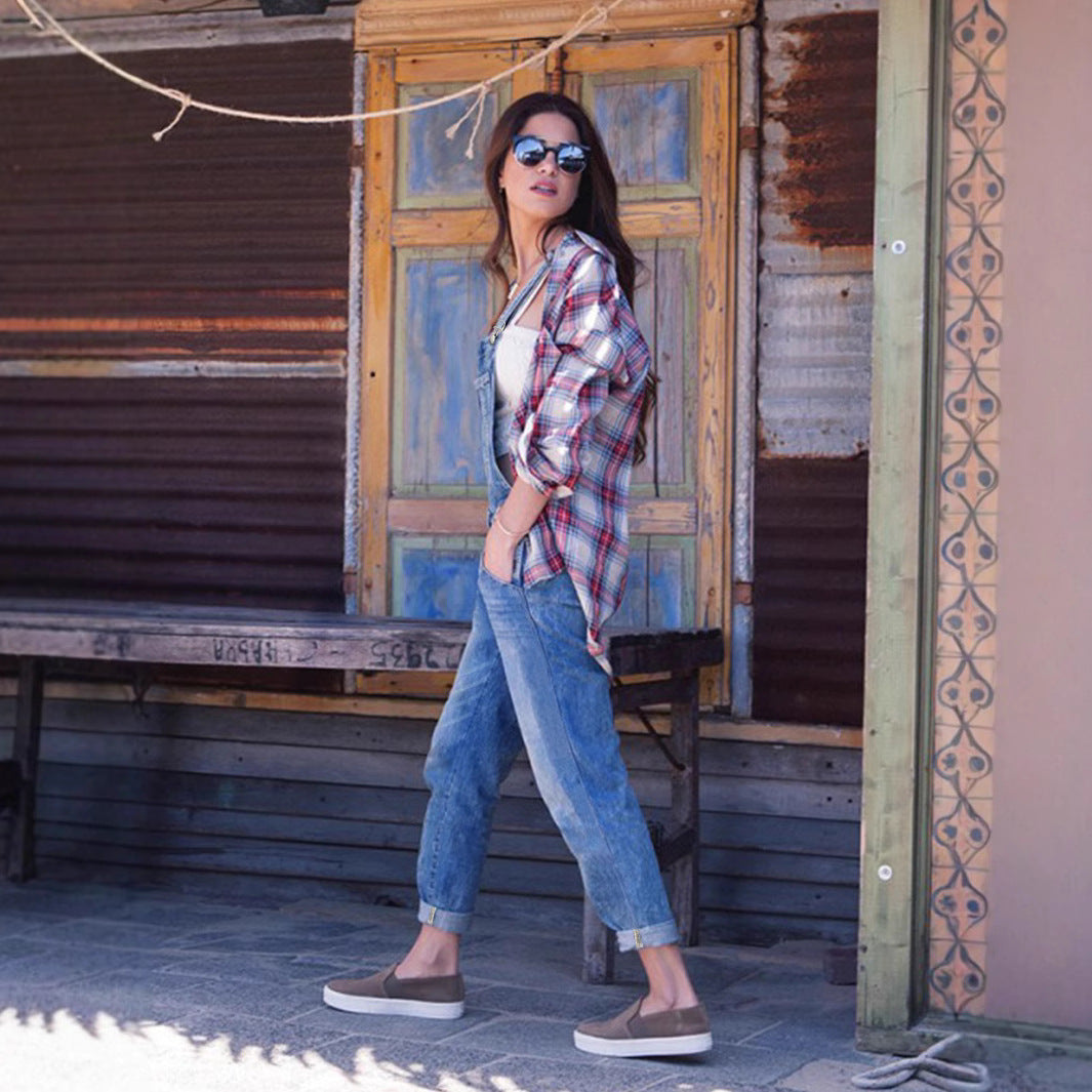 Women's Classic Loose-fit Denim Overalls