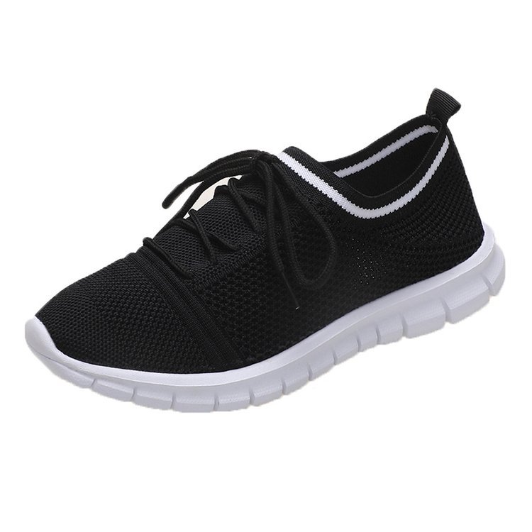Pure Color Breathable Mesh Women's Single Shoes