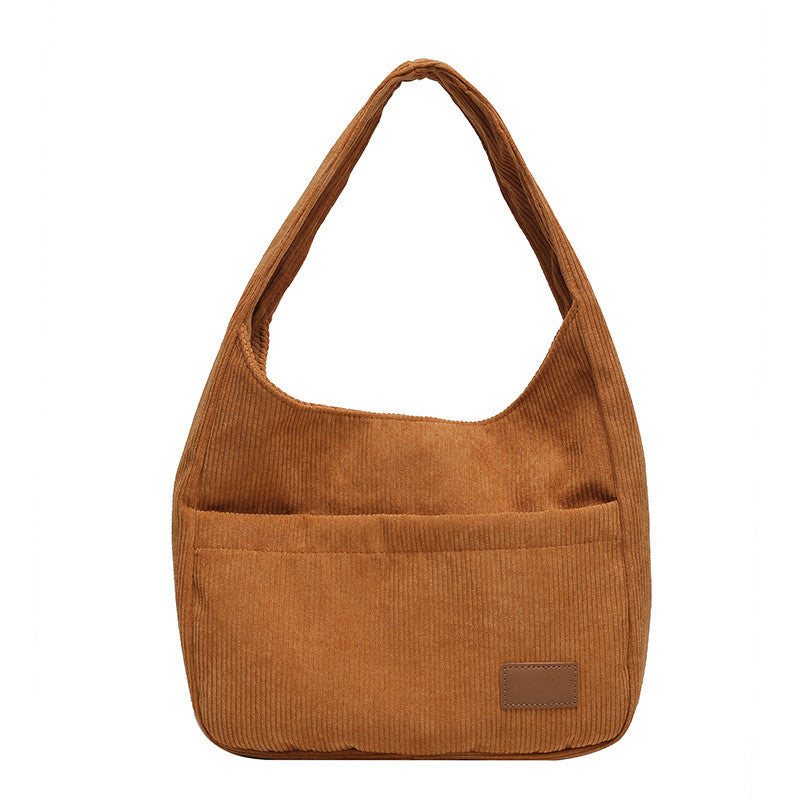 Fashion Trend High Capacity Corduroy Shoulder Bag