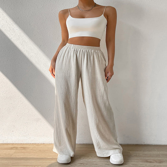Women's Fashion Casual Loose Straight Casual Pants