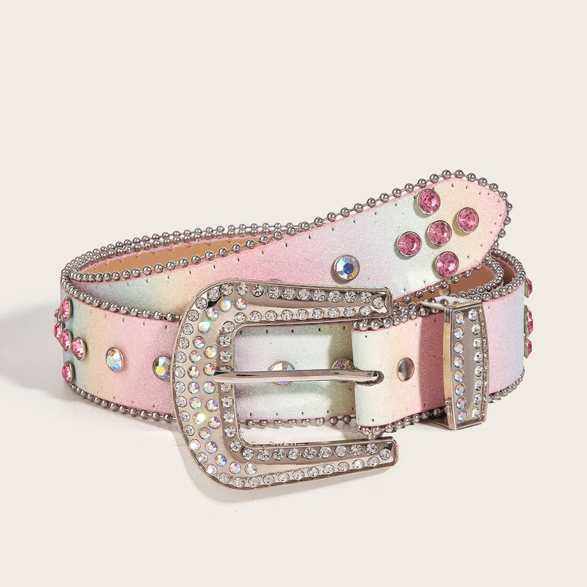 Fashion Personality Female Sequins Color Belt