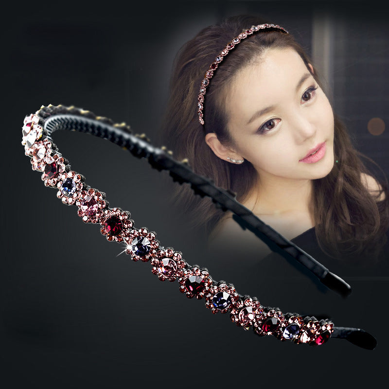 Women's Headband Rhinestone Tooth Clip Simple