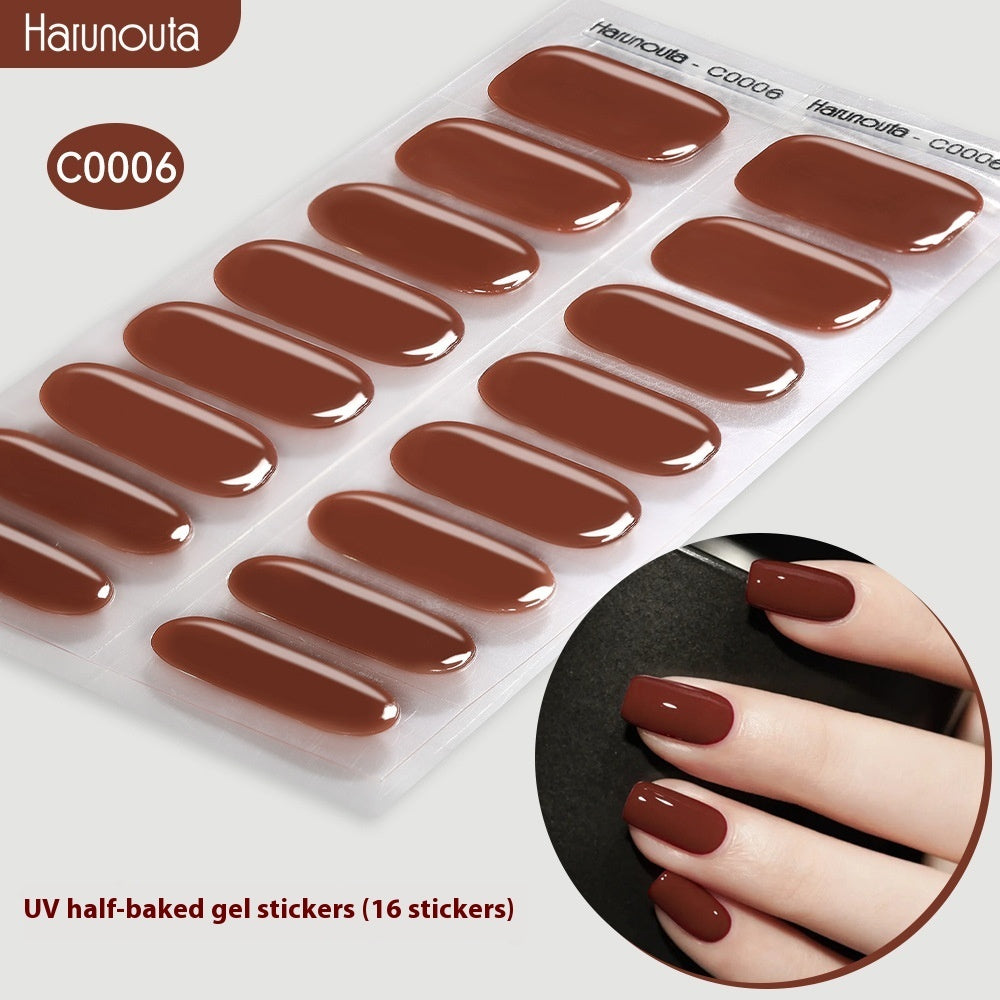 Nail Stickers UV Gel Nail Sticker Semi-curing