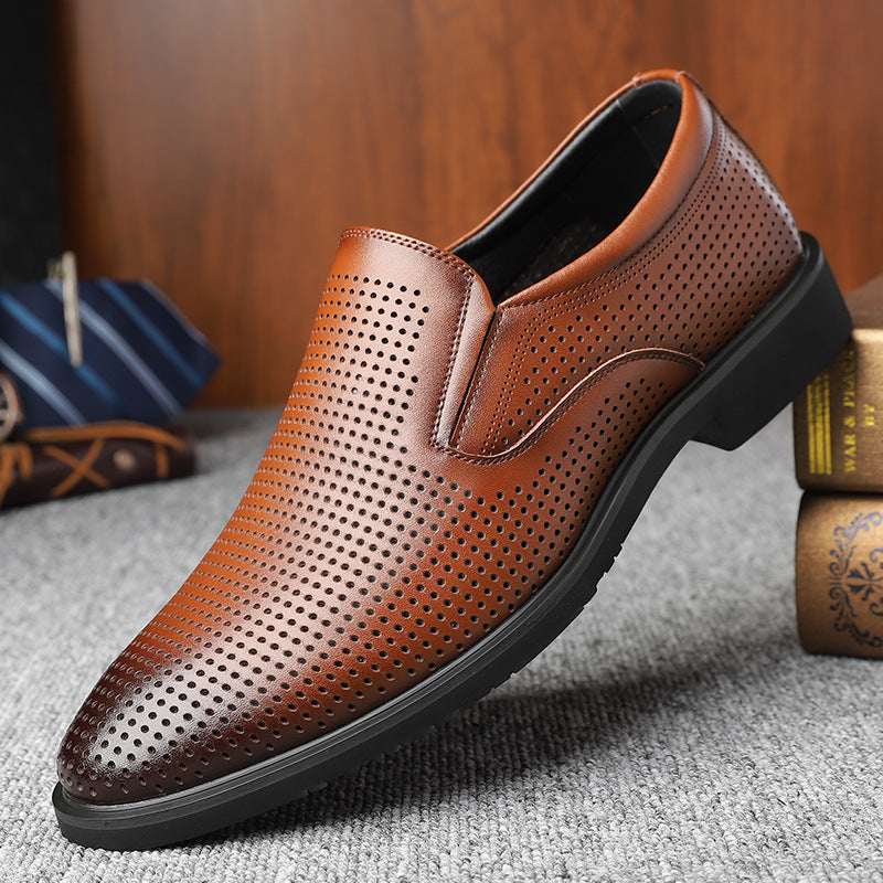 Herre Business Tods Casual Sko Åndbare Lave Forår Og Efterår Sorte Slip-on Dovne Sko