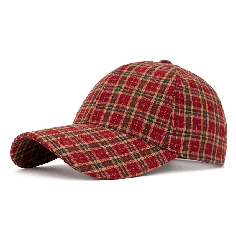 Cross-border European And American Style Multi-color Checked Baseball Cap, Classic And Versatile, Adjustable Beanie Hat, Suitable For Daily Wear And Versatile Use.