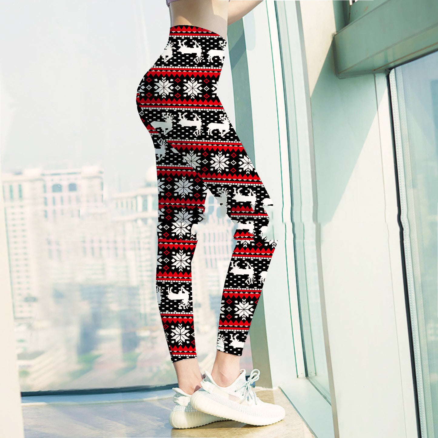 New Christmas Leggings Personalized Printing Yoga