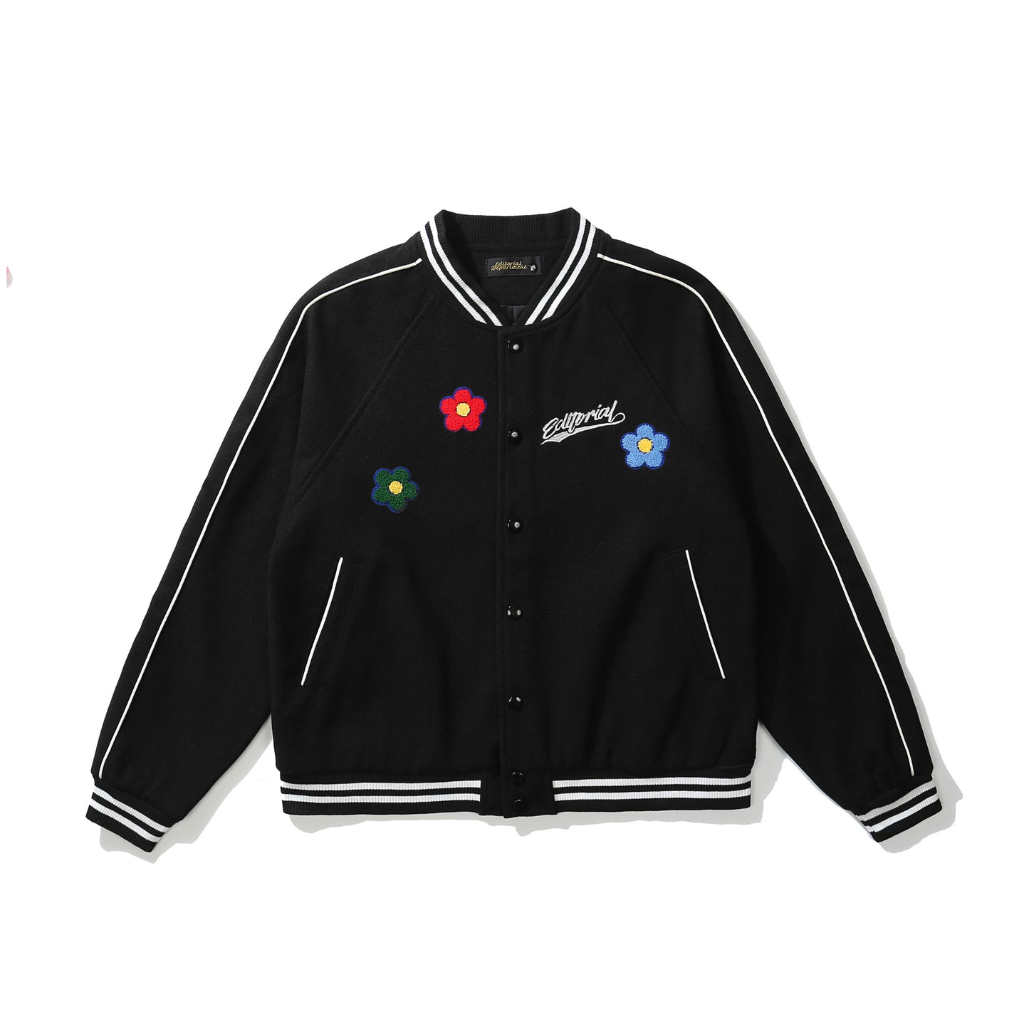 Fun Patch Embroidery Loose Coat Men's Casual Jacket