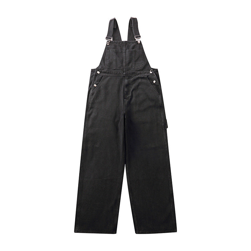 Working Bib Top Pants Men's Denim Loose Denim Jumpsuit