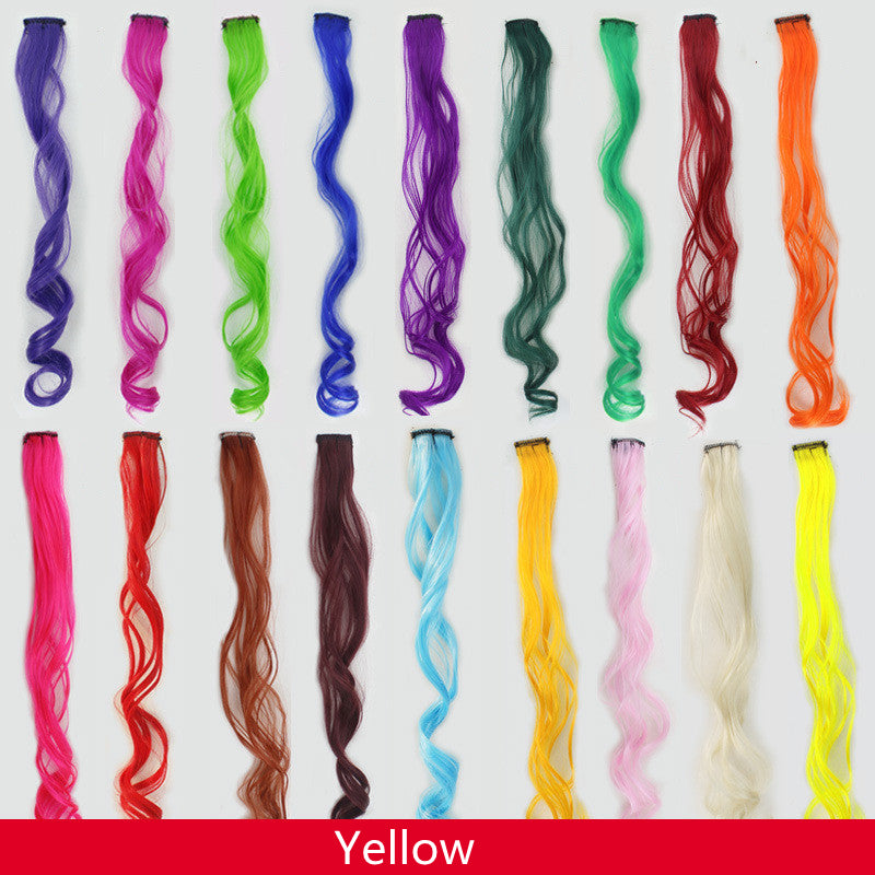 Hanging Ear Dyeing Piece, Wig Piece, Scheming Gradient Highlighting Wig, Color Hanging Ear Perm, One Piece Seamless Hair Extension