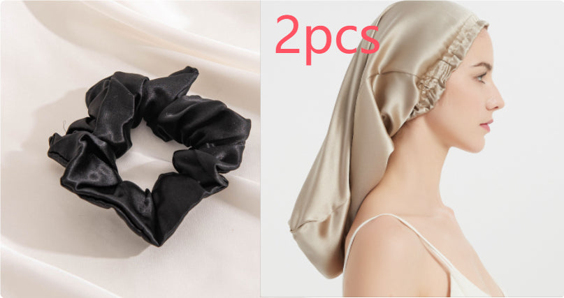 Silk Long Tube Nightcap Hair Care Thermal Heat Cap