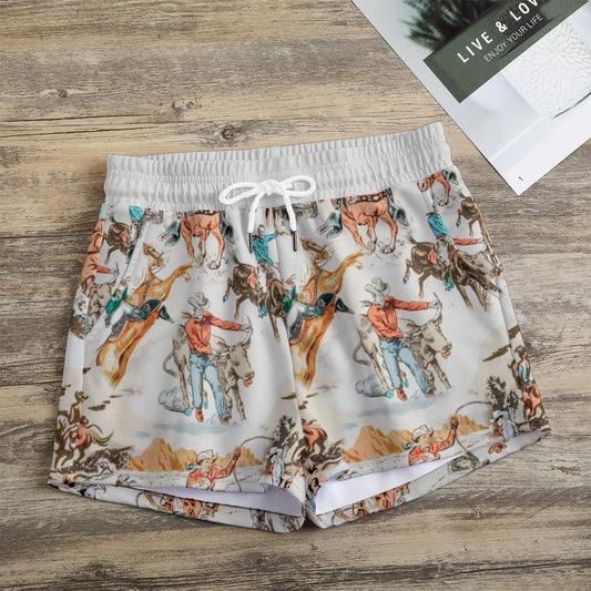 Casual Shorts With Printed Pockets On Both Sides