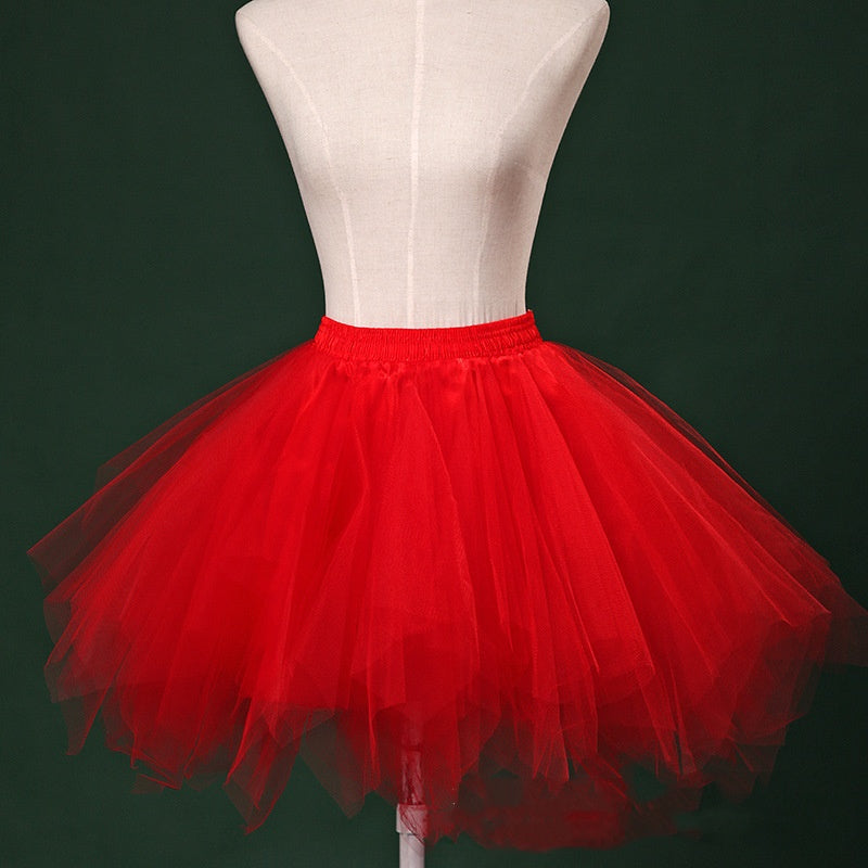 Half-length Pettiskirt Perform Dance Party Tulle Skirt Crinoline
