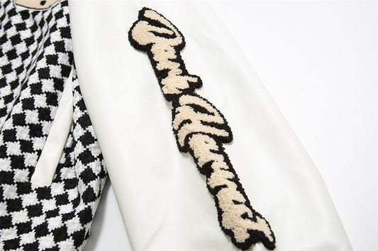 Dice Pattern Embroidered Baseball Uniform Men