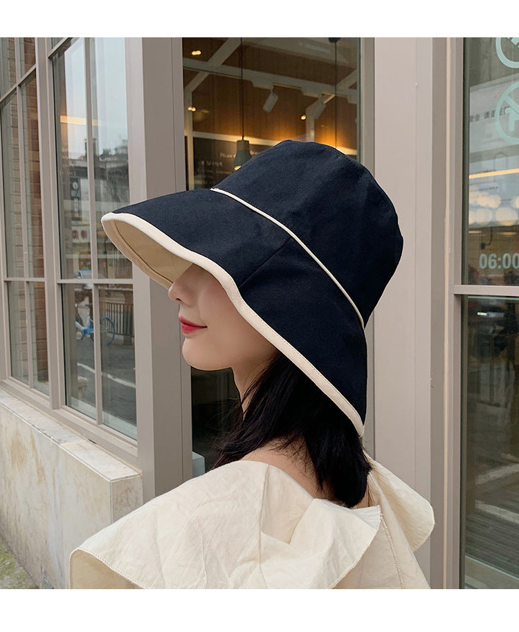 Bucket Hat Women's Summer Kafuu Korean Style All-match Big Brim