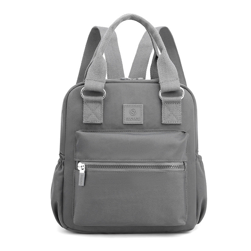 Solid Color Backpack Female New Fashion