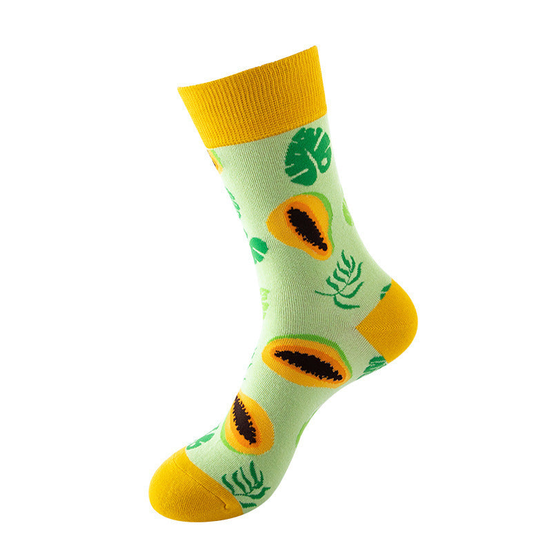 Niche Trendy Mid Tube Socks Couple Geometric