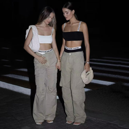 Women's Fashionable And Versatile Multi-pocket Workwear Long Pants