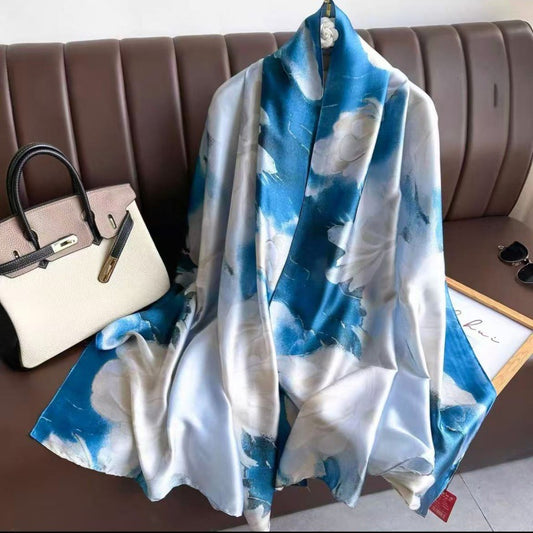 Womens Fashionable Silk Satin Sun-Protective Air-Conditioning Cheongsam Shawl For Outwear