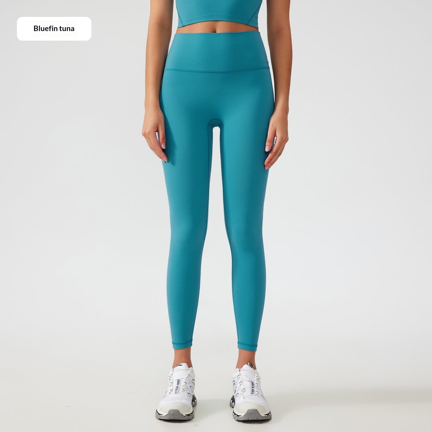 One Size Fits All Nude-Feel High-Waist Yoga Pants Tummy-Control Hip-Lifting For Fitness