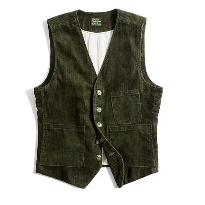 Men's American Retro Vest Corduroy Vest