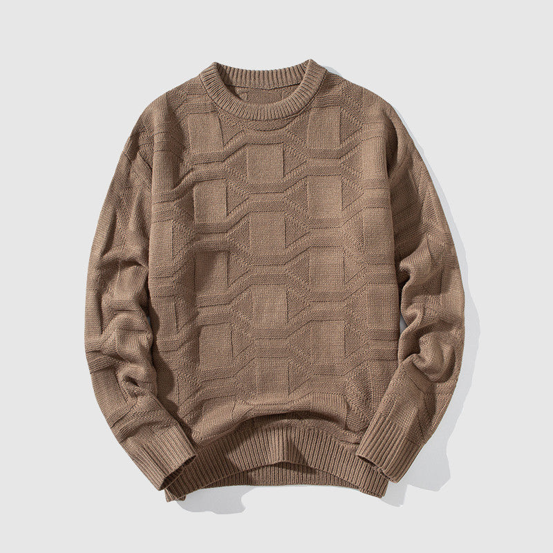 Knit Sweater Men's Autumn New Round Neck Sweater