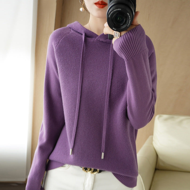 Ladies Hooded Bottoming Shirt Casual Sweatshirt