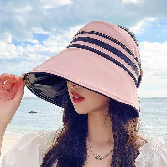 Women's Outdoor UV Protection Too Brim Sun Visor Empty Top Hat