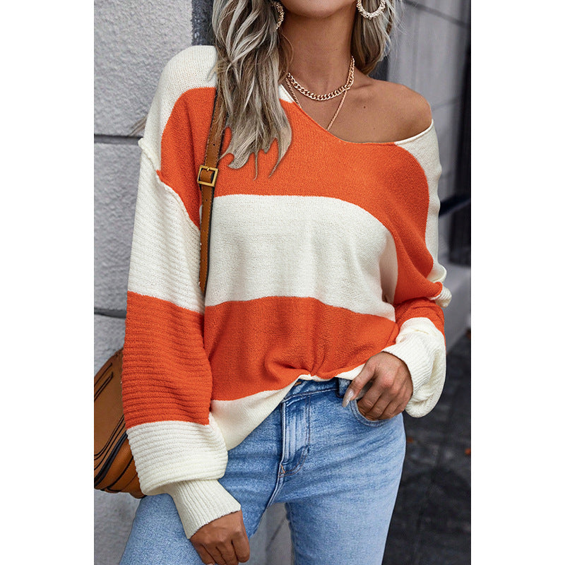 Women's Commuter's All-matching Drop-shoulder Knitted Long-sleeved Top