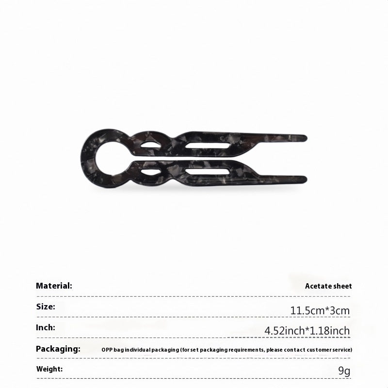 Acetate Hairpin U-shaped French Style