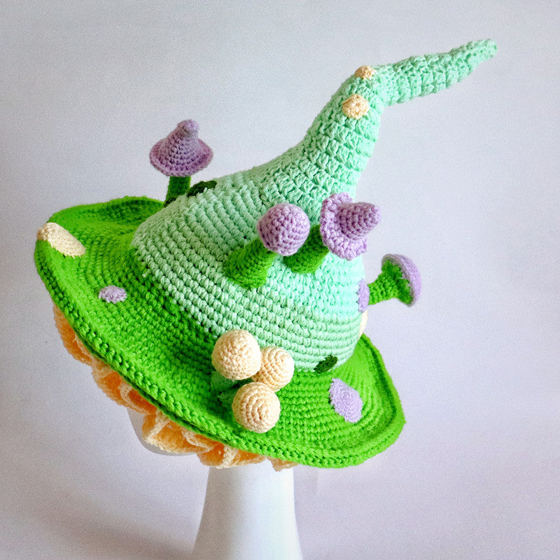 Creative Knitted Wool Big Brim Hat