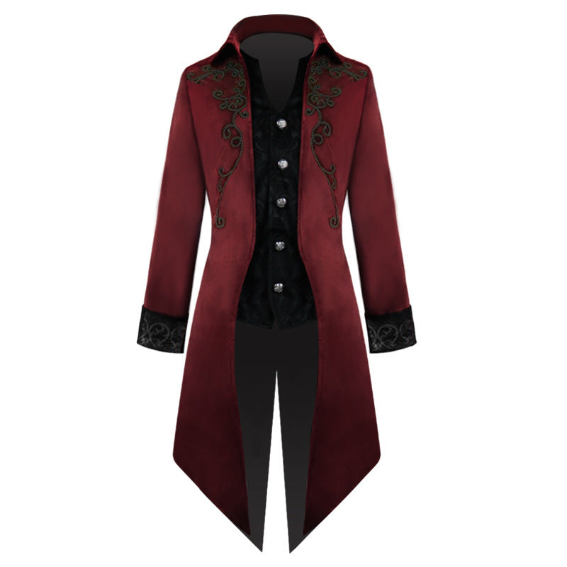 Swallowtail Medieval Retro Men's Punk Men's Coat Gothic Coat