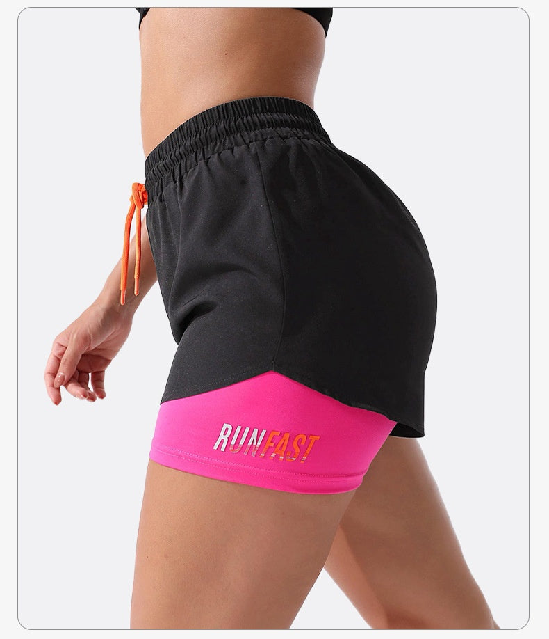 Anti-exposure Drawstring Three-point Fitness Sports Pants