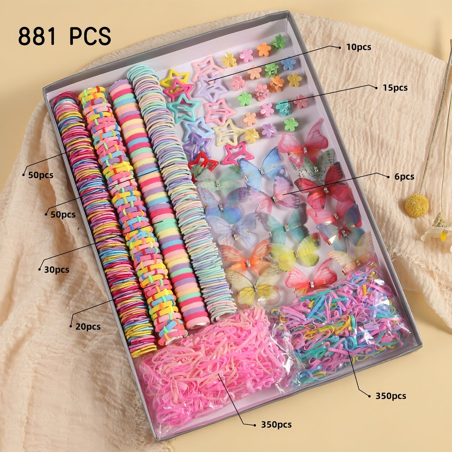 Children Hairpin Headdress Suit Princess Rubber Band Hair Accessories Suit