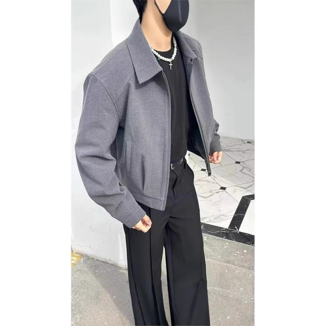 Mens And Womens Trendy Casual Short Zip Up Jacket